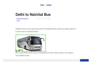 delhi to Nainital bus booking