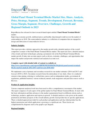 Global Panel Mount Terminal Blocks Market 2018 Share, Trend, Segmentation and Forecast to 2023