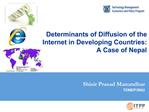 Determinants of Diffusion of the Internet in Developing Countries: A Case of Nepal
