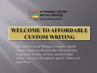 Best Coursework Service - Affordable Custom Writing