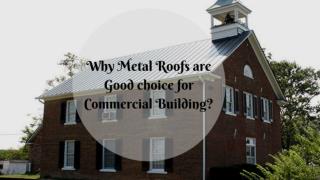 Why you should Install Metal Roofs for Commercial Building