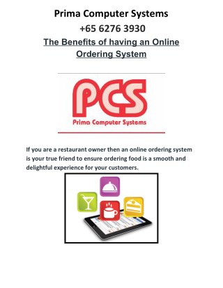 Importance of having an online ordering system