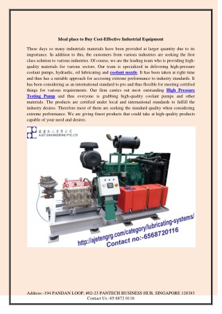 Ideal place to Buy Cost-Effective Industrial Equipment