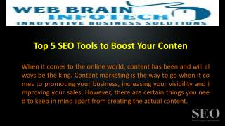 Top 5 SEO Tools to Boost Your Content Marketing