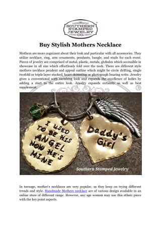 Buy Stylish Mothers Necklace