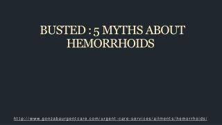 5 MYTHS ABOUT HEMORRHOIDS