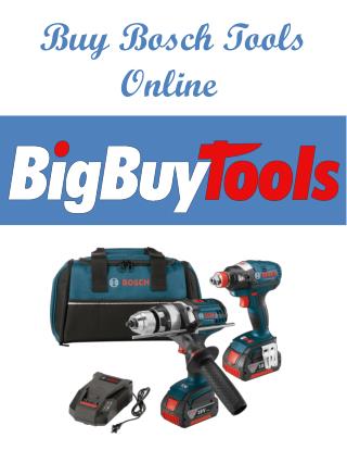 Buy Bosch Tools Online