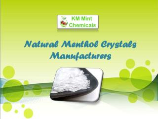 Natural Menthol Crystals Manufacturers