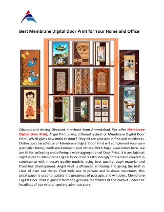 Best Membrane Digital Door Print for Your Home and Office