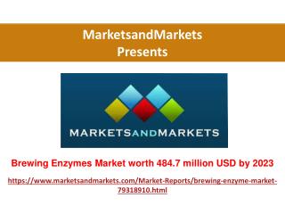 Brewing Enzymes Market worth 484.7 million USD by 2023