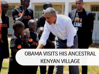 Obama visits his ancestral Kenyan village