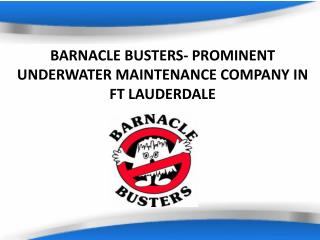 Barnacle Busters - Prominent Underwater Maintenance Company in Ft Lauderdale