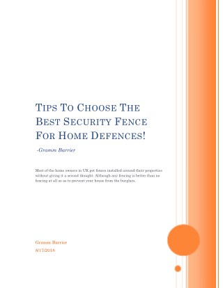 Tips To Choose The Best Security Fence For Home Defences!