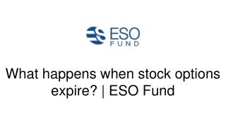 What happens when stock options expire? | ESO Fund