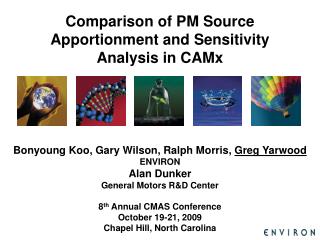 Comparison of PM Source Apportionment and Sensitivity Analysis in CAMx