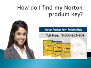 How do I find my Norton product key?