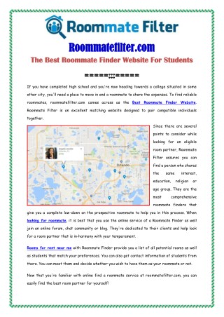 Best Roommate Finder Website For Students