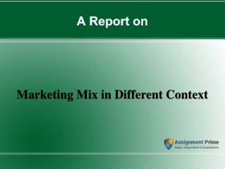 Presentation of Different Element of Marketing