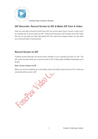 GIF Recorder: Record Screen to GIF & Make GIF from A Video