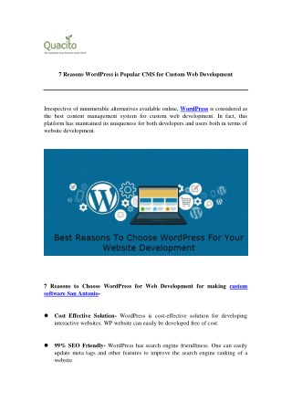 Top Reasons for Popularity of a WordPress Platform