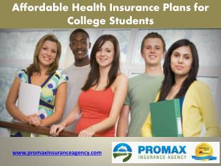 Health insurance for students in CA
