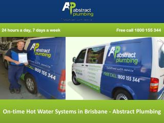 On-time Hot Water Systems in Brisbane - Abstract Plumbing