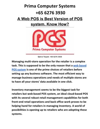 Web Based POS Systems - Real Helping Hand For Retailers