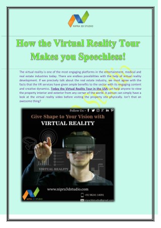 How the Virtual Reality Tour Makes you Speechless!