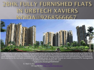 2BHK Fully Furnished Flats in Urbtech Xaviers Noida