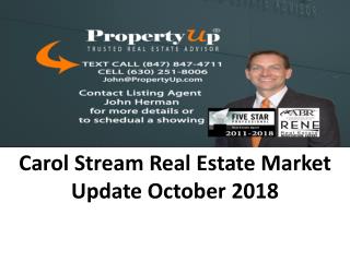 Carol Stream Real Estate Market Update October 2018