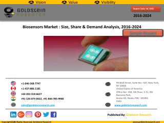 Biosensors Market Size, Share ,Demand Analysis and Industry Forecast 2016-2024