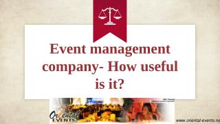 Corporate Event Management Company | Oriental Event