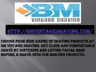 Bm vintage shaving products