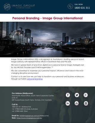 Personal Branding - Image Group International