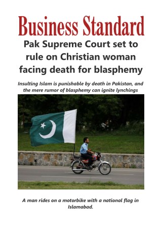 Pak Supreme Court set to rule on Christian woman facing death for blasphemy