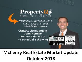 Mchenry Real Estate Market Update October 2018