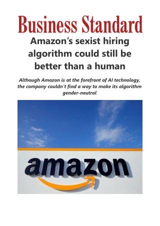 Amazon's sexist hiring algorithm could still be better than a human