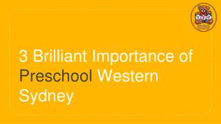 3 Brilliant Importance of Preschool Western Sydney