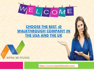 Choose the Best 3D Walkthrough Company in the USA