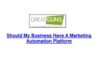 Should My Business Have A Marketing Automation Platform