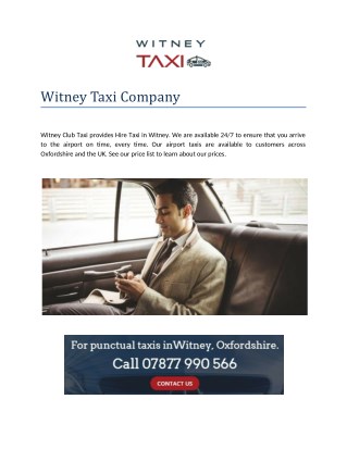 Witney Taxi Company