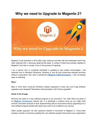 Magento 2 has finally arrived...Are you up to It?