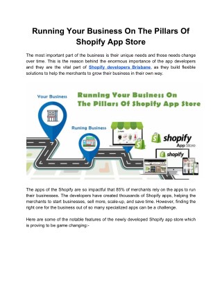 Running Your Business On The Pillars Of Shopify App Store