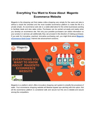 Everything You Want to Know About Magento Ecommerce Website