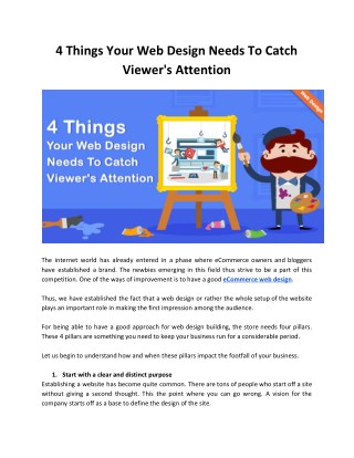 4 Things Your Web Design Needs To Catch Viewer’s Attention
