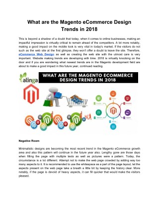 What are the Magento eCommerce Design Trends in 2018