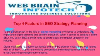 Top 4 Factors in SEO Strategy Planning