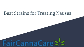 Best Strains for Treating Nausea