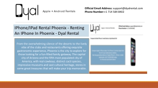 IPhone/IPad Rental Phoenix - Renting An IPhone In Phoenix - Dyal Rental
