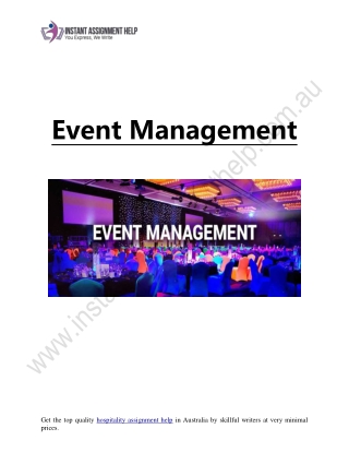 Development of Event Management Industry in the Society